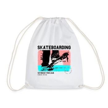 Skateboarding Skate Skater Skateboard Sk8 Vintage - Sac de sport léger - blanc - Devant