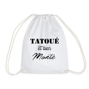 Tatoué et bien monté - Sac de sport léger - blanc - Devant