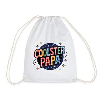 Coolest Dad - Imprimé papa rétro coloré - Sac de sport léger - blanc - Devant