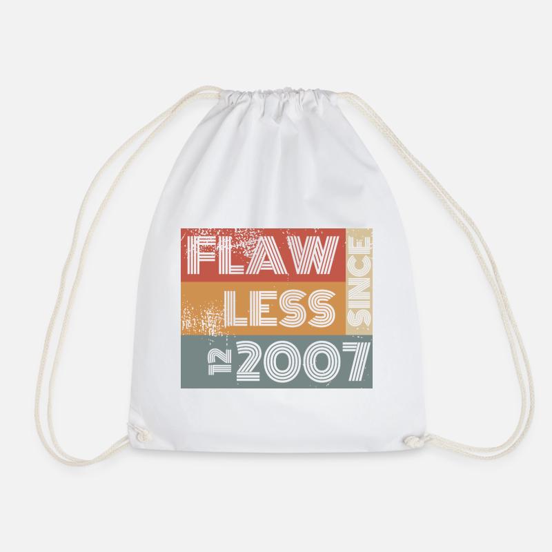 18. Geburtstag Flawless since 12/2007 - Turnbeutel - Weiß