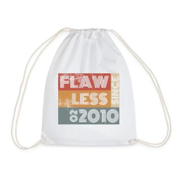 16. Birthday Flawless since 02/2010 - Drawstring Bag - white - Front