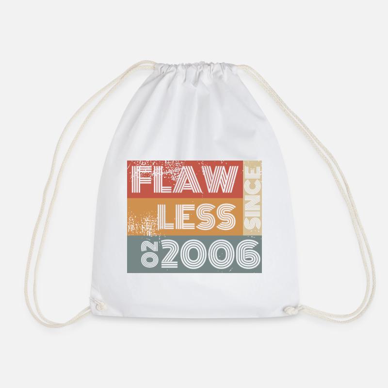20. Geburtstag Flawless since 02/2006 - Turnbeutel - Weiß