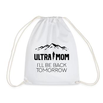 Ultra Maman - Je reviens demain - Sac de sport léger - blanc - Devant