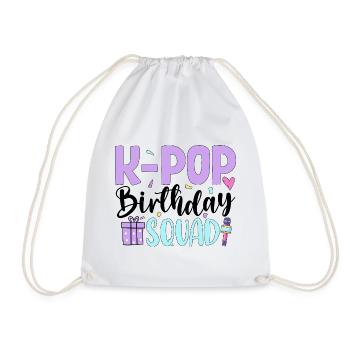 K Pop Birthday Squad - Turnbeutel - Weiß - Vorne