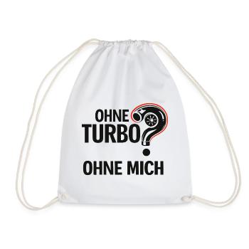 Ohne Turbo Ohne Mich Logo - Turnbeutel - Weiß - Vorne