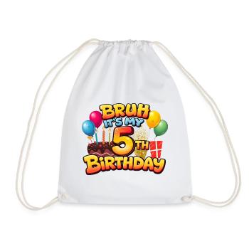 5. Geburtstag Hemd 5. Geburtstag Hemd Mädchen Boy Bir - Turnbeutel - Weiß - Vorne