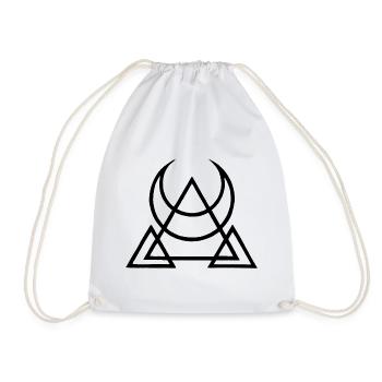 Symbole noir des pyramides égyptiennes - Sac de sport léger - blanc - Devant