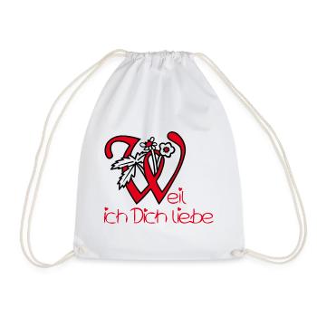 Because I love you - Drawstring Bag - white - Front
