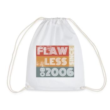 20th Birthday Flawless since 08/2006 - Drawstring Bag - white - Front