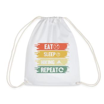 Hiking Mountain Trail Backpacking Outdoors Poaching - Drawstring Bag - white - Front