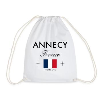 Annecy, France Coordine le souvenir de voyage - Sac de sport léger - blanc - Devant