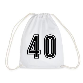 40 Symbole numérique - Sac de sport léger - blanc - Devant