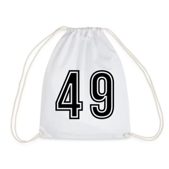 49 Number symbol - Drawstring Bag - white - Front