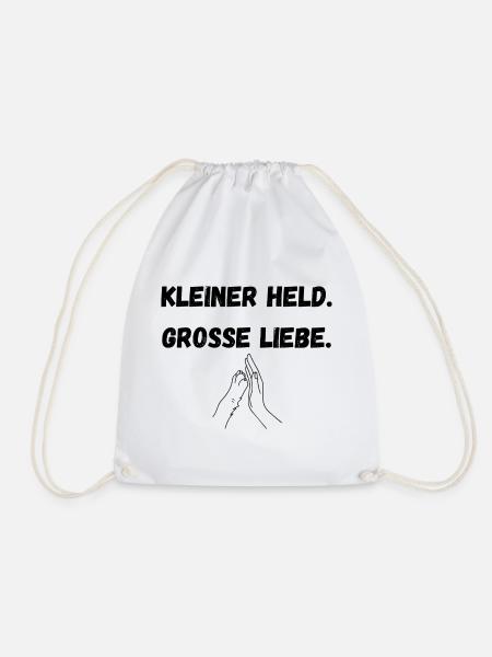 Kleiner Held. Grosse Liebe - Turnbeutel - Weiß