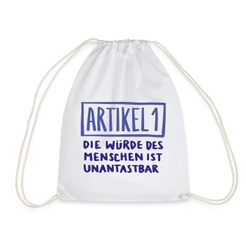 Artikel 1  - Turnbeutel - Weiß - Vorne