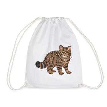Europäische Wildkatze - Turnbeutel - Weiß - Vorne