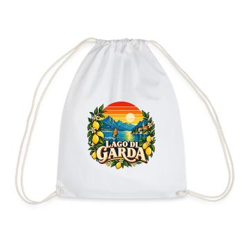 Lago di Garda Retro - Turnbeutel - Weiß - Vorne