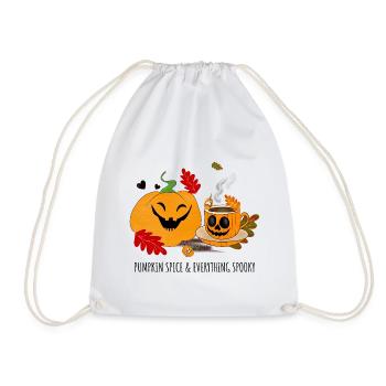 Pumpkin Smile Cozy Cup Halloween - Turnbeutel - Weiß - Vorne