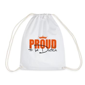 proud to be dutch - Drawstring Bag - white - Front