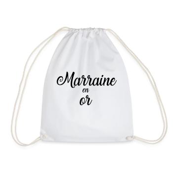 Godmother in gold - Drawstring Bag - white - Front