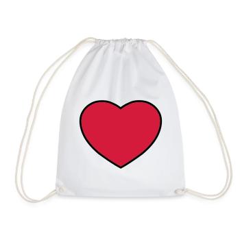 Cœur - Sac de sport léger - blanc - Devant