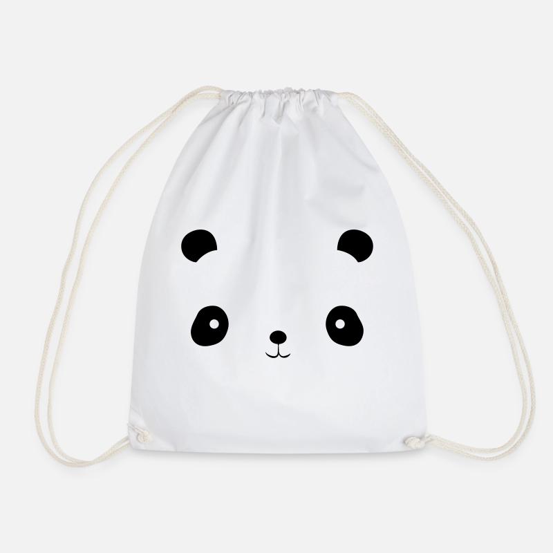 pandaface - Turnbeutel - Weiß