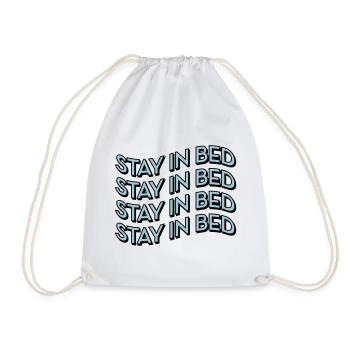Stay in bed - Drawstring Bag - white - Front
