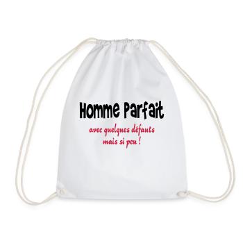 Homme parfait - Sac de sport léger - blanc - Devant