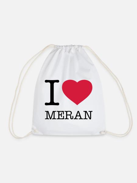 I LOVE MERAN - Turnbeutel - Weiß