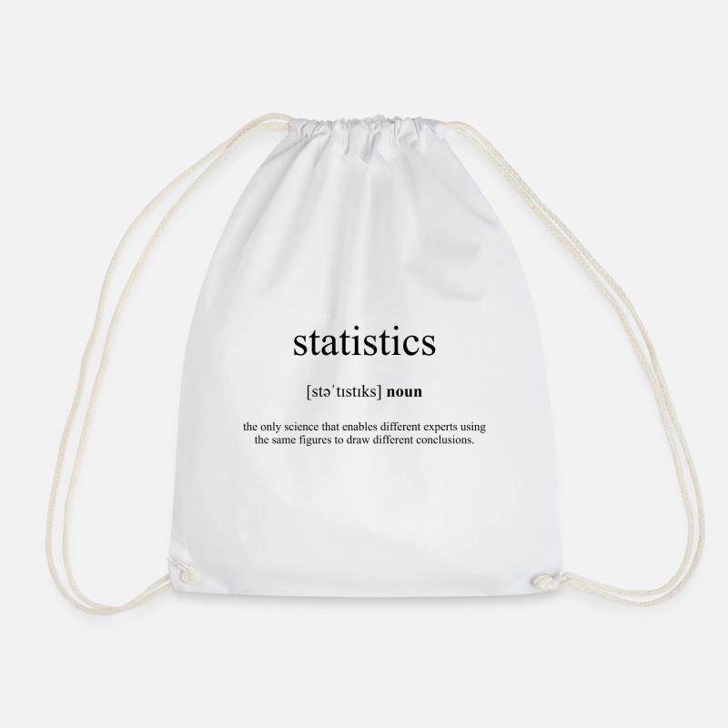 Statistics (Statistik) Definition Dictionary - Turnbeutel - Weiß