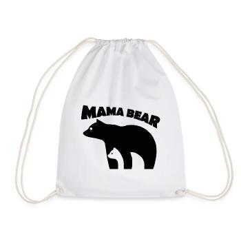 Maman ours | Ours maman t-shirt - Sac de sport léger - blanc - Devant
