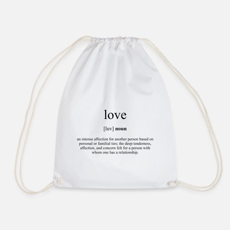 Love (Liebe) Definition Dictionary - Turnbeutel - Weiß