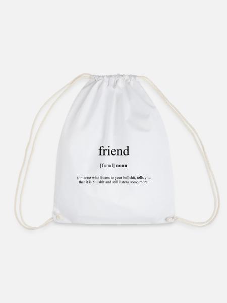 Friend (Freund) Definition Dictionary - Turnbeutel - Weiß