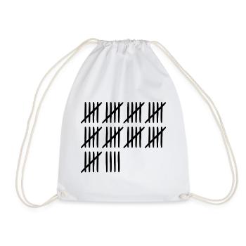 49 birthday tally sheet - 49 years old - Drawstring Bag - white - Front