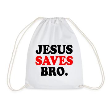 Jesus saves bro - Sac de sport léger - blanc - Devant
