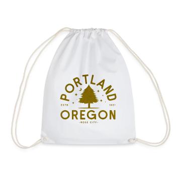 Logo d’arbre vintage à Portland, Oregon - Sac de sport léger - blanc - Devant