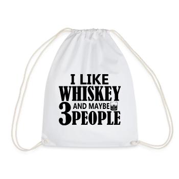 J’aime le whisky et peut-être 3 personnes - Sac de sport léger - blanc - Devant