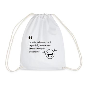 Je suis tellement mal organisé .... - Sac de sport léger - blanc - Devant