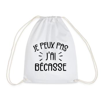 Je Peux Pas J'ai Bécasse Cadeau Humour Chasseur - Sac de sport léger - blanc - Devant
