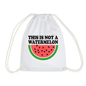 THIS IS NOT A WATERMELON - Turnbeutel - Weiß - Vorne