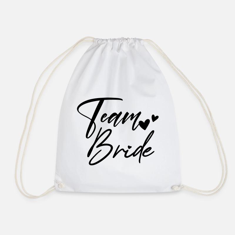 TEAM BRIDE Junggesellenabschied - Turnbeutel - Weiß