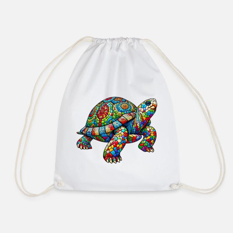Schildkröte - Turnbeutel - Weiß