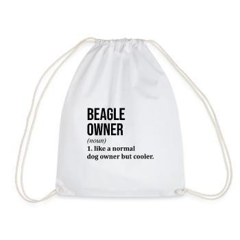 Beagle Beagle Beagle - Drawstring Bag - white - Front