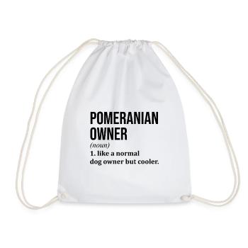 Pomeranian - Drawstring Bag - white - Front