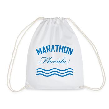 Marathon Florida Aquarell Stil - Turnbeutel - Weiß - Vorne