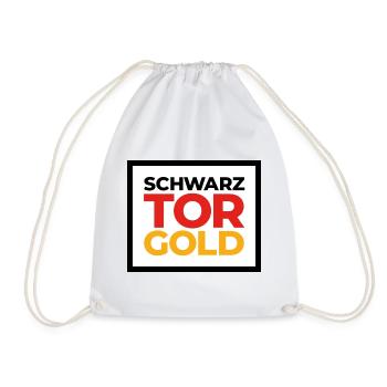 German Sports Teams - SchwarzTorGold Box - Drawstring Bag - white - Front