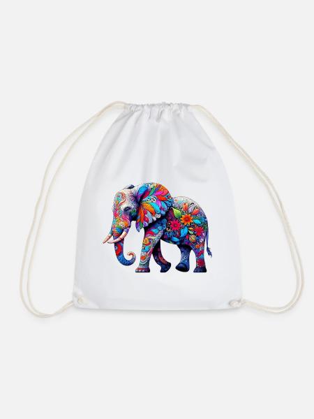 Éléphant - Sac de sport léger - blanc