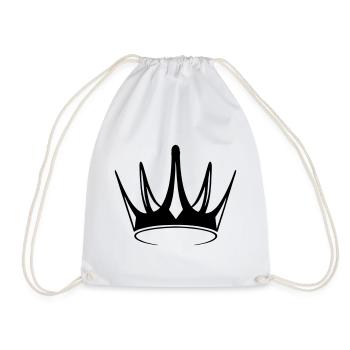 Queen/King Crown Customizable - Drawstring Bag - white - Front