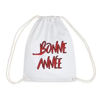 HAPPY NEW YEAR. NEW YEAR'S EVE. BEST WISHES - Drawstring Bag - white - Front