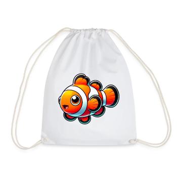 Poisson-clown - Sac de sport léger - blanc - Devant